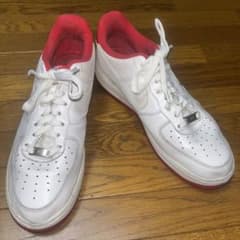 ［格安］NIKE エアフォース1 ’07 スニーカー 27.5cm 赤 白のサムネイル