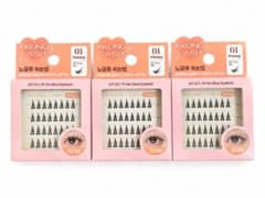 KKONG LASH+ ノーグルーつけまつげ 01 Honey 3箱 韓国のサムネイル