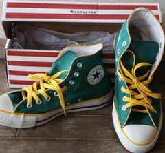 ☆ばっこいや様専用★CONVERSE#Hi-CuT*緑色×黄色☆のサムネイル