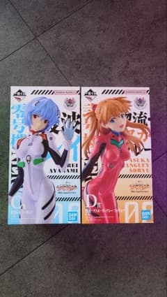 あ*ま様 一番くじ エヴァンゲリオン C賞綾波レイ D賞アスカ フィギュアセットのサムネイル