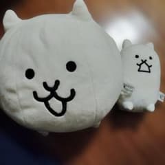 猫の顔ぬいぐるみ 大小セット　にゃんこ大戦争