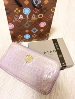 ATAO 長財布 ラベンダー ヘビ柄 スリモ slimo - メルカリ