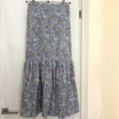 ウエストゴム　美品　レトロガール　花柄　スカート　ロングスカート