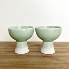 ベルカップ 音杯 KwangJuYo 廣州窯 広州窯 韓国 2個セット グリーン