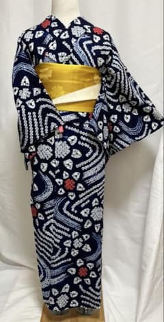 有松絞り ⑦ 美品 絞り 綿 浴衣 博多帯半幅帯セット❣️ 有松絞り ⑧ 美品 絞り 綿 浴衣 半幅帯セット❣️ - メルカリ