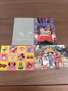 [도쿄 디즈니 랜드] 엽서 4 장 세트 레트로 빈티지 미사용