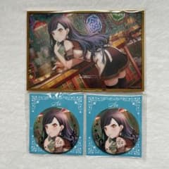 白石杏 はぴこれ アクリル色紙 箔押し缶バッジ Dのサムネイル