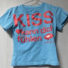 水色 KISS Tシャツ 半袖のサムネイル