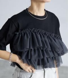 チュールフリルビスチェ付Tシャツのサムネイル