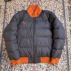 PUMA×プーマ ゴルフ ダウンジャケット 刺繍ロゴ キルティング XL PUMA×プーマ ゴルフ ダウンジャケット 刺繍ロゴ キルティング M 短丈