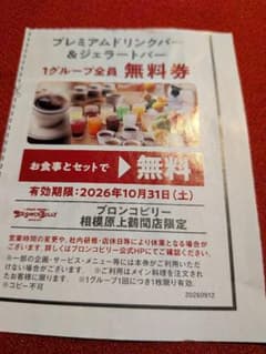 【1グループ全員無料券】ブロンコビリープレミアムドリンク＆ジェラートバー無料券 - 3