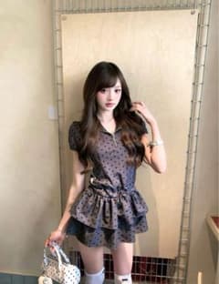 ANDWANG double frill mini dress - メルカリ