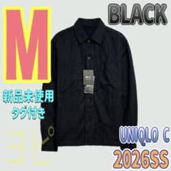 ユニクロC　プレミアムリネンシャツジャケット　M　ブラック　2026SS　新品 ユニクロC プレミアムリネンシャツジャケット ブラック M 2026SS ③