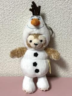 【香港ディズニー限定】ダッフィーオラフ ぬいぐるみキーホルダー　なりきりのサムネイル