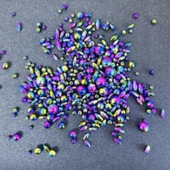 最終⭐︎昭和レトロ コスモメタリックビーズ カラフルレインボーセット