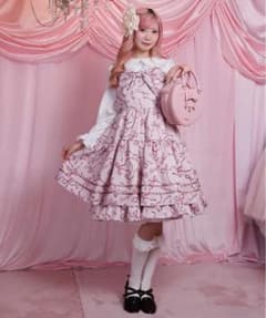 axes femme POETIQUE リボン柄ドールジャンパースカート ピンク - メルカリ