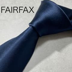 FAIRFAX フェアファクス ネクタイ 紺 ネイビー 光沢 ソリッド 無地