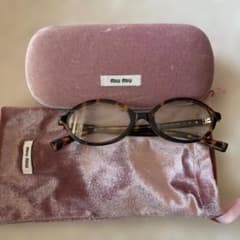miu miu メガネ べっ甲柄 オーバルフレーム