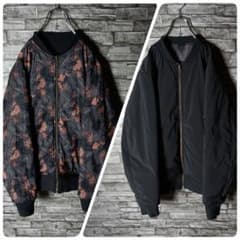 ナノユニバースバデットジャケット リバーシブル 花柄 ボタニカル 襟 