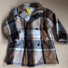 ◆新品・未使用 ◆キッズ服　チェック柄 ダブルボタン ジャケット