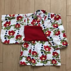 花柄　浴衣  90cmのサムネイル