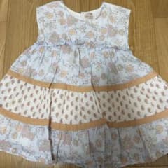 petit main 花柄 ペイズリー ワンピース 80cmのサムネイル