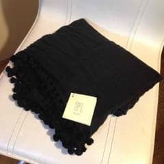 matta Dupatta ポンポンストール ブラックのサムネイル