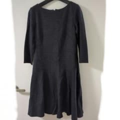 [Regular price 30,000/Wool 100] Cu de Chance Beautiful line 3/4 sleeve dress 38