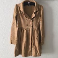 ANAP キャメル 茶色 Aライン レトロ コート 古着 USEDのサムネイル