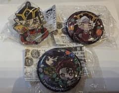 [Brand New, Unopened] Demon Slayer: Kimetsu no Yaiba Pita Deforme Can Badge - Tanjiro & Giyu, Doma, Rubber Strap (3 pieces)