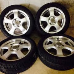 いしたか様専用14in 4.5J 4H PCD100 OFF43 スタッドレス付のサムネイル