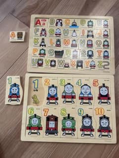 トーマス　パズル　アルファベッド(英語) 数字　木製のサムネイル