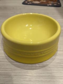 LE CREUSET 犬猫用フードボウルL イエロー レモンのサムネイル
