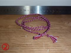 組紐　ハンドメイド　60cm　細め　赤色、ラメ入りピンク、薄紫色使用 ②のサムネイル