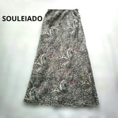 SOULEIADO トゥモローランド 24ssリネン ボタニカル マキシスカート SOULEIADO トゥモローランド 24ssリネン ボタニカル マキシスカート