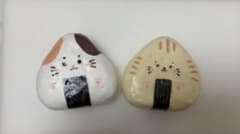 ねこにぎり2個セット【手作りスクイーズ】のサムネイル