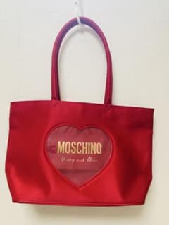 MOSCHINO モスキーノ トートバック ロゴ レッド ショルダーバックハートのサムネイル