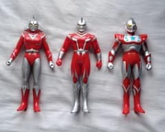 ソフビ 3体セット ウルトラマンUSA 旧ウルトラヒーローシリーズ バンダイのサムネイル