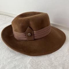 CHIYODA CHAPEAUS 千代田帽子 ブラウン フェルトハット 中折れ帽