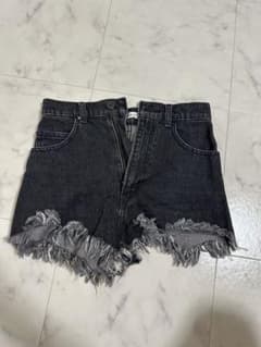 MOUSSY デニムショートパンツ ブラックのサムネイル