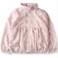 新品タグ付き branshes 花柄ウィンドブレーカー ピンク　サイズ100のサムネイル
