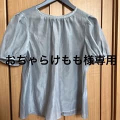 GU シアーバックリボンブラウス(半袖)のサムネイル