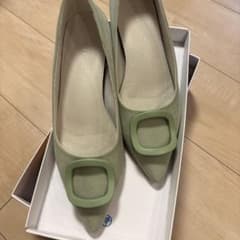 RANDA フラットシューズ　パンプス　グリーンのサムネイル