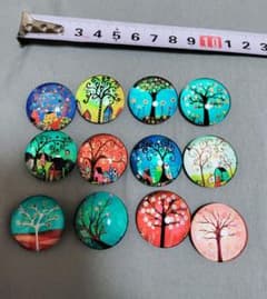 생명의 나무 Tree of Life 유리 자석 12개 상태좋음 세트