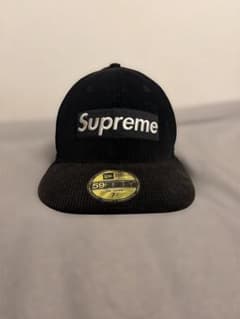 Supreme New Era コーデュロイ キャップ ブラック 7 3/8のサムネイル