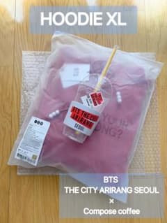 新品 BTS ARIRANG HOODIE XL + コラボ企画限定特典 - メルカリ
