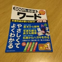 500円でわかるワード2016 : みるみる上達!やさしく学べる入門書のサムネイル