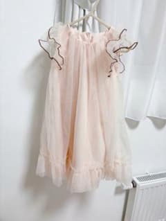 ドレス ワンピース シフォン チュール ピンク フリル 発表会 結婚式 100のサムネイル