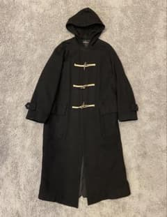 tricot COMME des GARÇONS ブラックロングダッフルコート - メルカリ