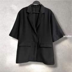 新品 タグ無 anuke Sheer Halfsleeve Jacket BK - メルカリ
